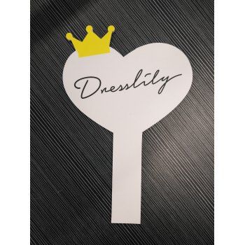 

DressLily Logo Heart Shape KT Board, White
