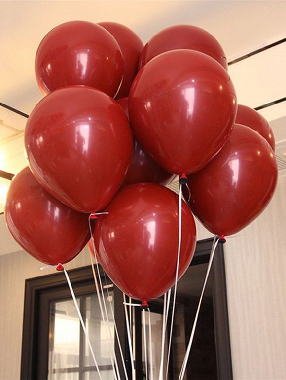 50 Pièces Ballons en Latex Décoration de Fête 10 pouces - Rouge Rubis 