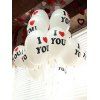 100 Pièces Ballons en Latex 12 pouces Décorés I Love You - Blanc 
