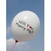 100 Pièces Ballons en Latex 12 pouces Motif Inscription Demande en Mariage - Blanc 