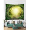 3D Printed Forest Pattern Tapestry - GREEN APPLE W71 X L79 INCH
