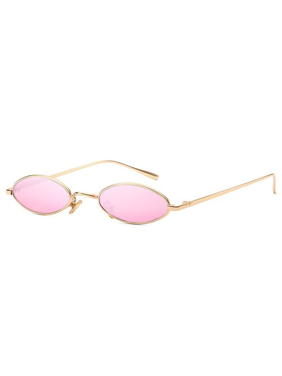 Lunettes de Soleil Monture Ovale en Métal - Rose 