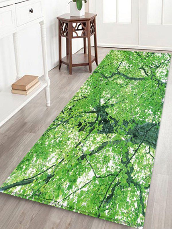 17 Off 2020 Spring Tree Print Floor Mat In Green Dresslily