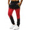 Pantalon de Jogging Fuselé Contrasté - Rouge L