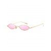 Lunettes de Soleil Monture Ovale en Métal - Rose 