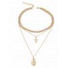 Collier Superpoisé Croix Pendant - Or 