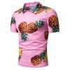 T-shirt Ananas Imprimé à Manches Courtes - multicolor M