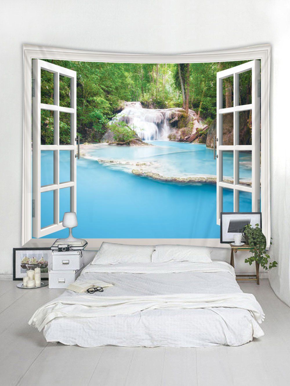 DressLily.com: Photo Gallery - Window Stream Print Tapestry Wall ...