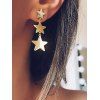 Boucles d'Oreilles Pendantes en Forme d'Etoile - Or 