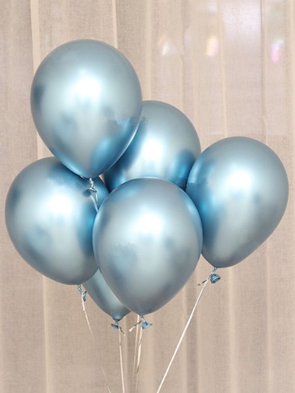 50 Pièces Ballons Couleur Métallisée 12 pouces pour Célébration de Mariage - Bleu Lierre 