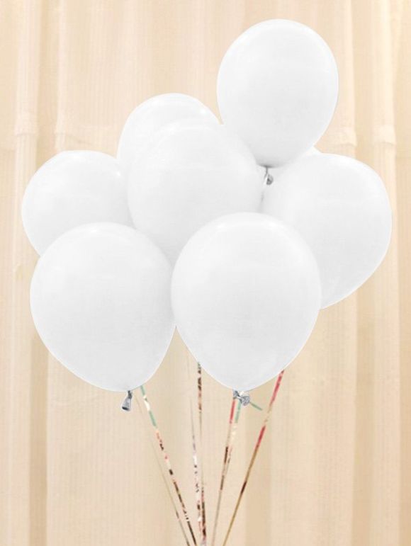 100 Pièces Ballons en Latex Décoration de Fête - Blanc 