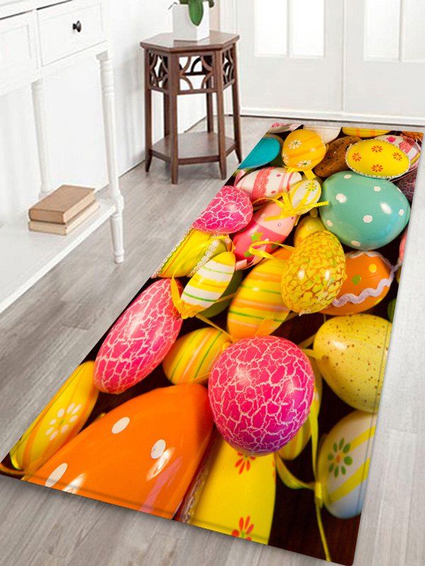 

Digital Print Easter Egg Area Rug, Yellow