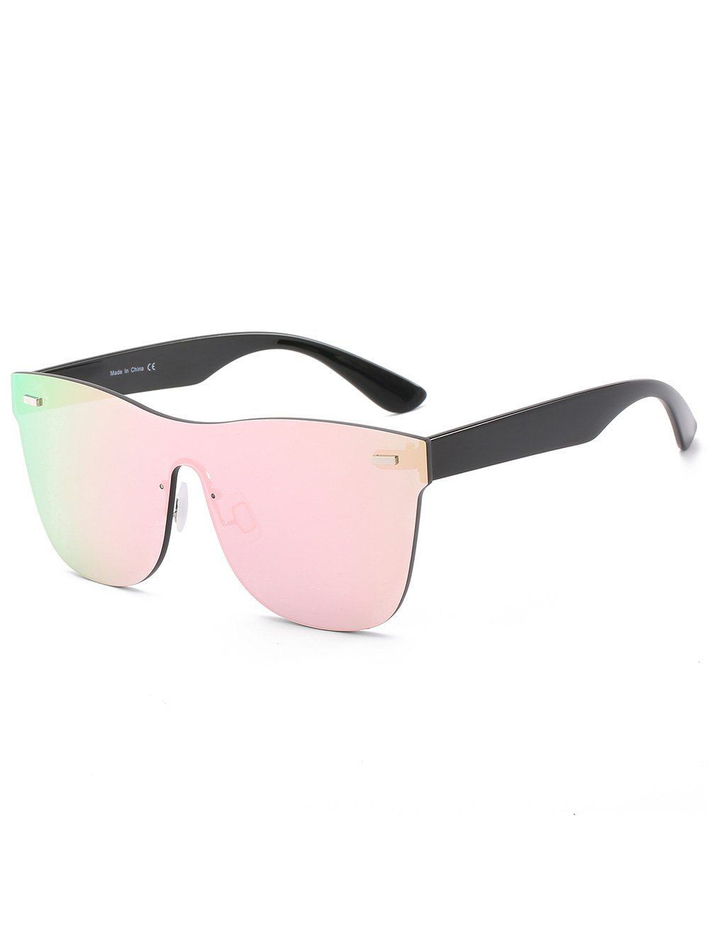 

Outdoor Rimless Square Sunglasses, Pink