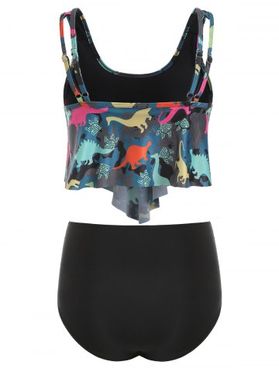 Padded Dinosaur Print Tankini Set