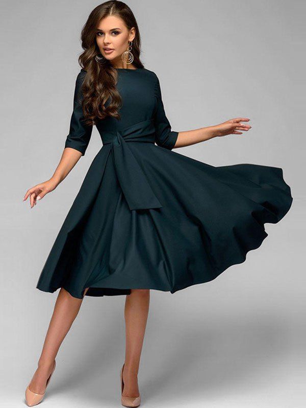 DressLily.com: Photo Gallery - A Line Waisted Knee Length Dress