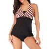 Tankini à taille empire et à dos ouvert - Noir XL