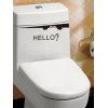 Autocollants de Toilette à Imprimé Monstre Observant et Inscription Hello - Noir 