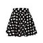 Polka Dot High Waist Flare Skirt - BLACK XL
