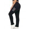 Pantalon de Yoga Embelli de Poches de Grande Taille - Noir 3X