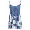 Débardeur Evasé Imprimé à Bretelle de Grande Taille - Bleu Koi 2X