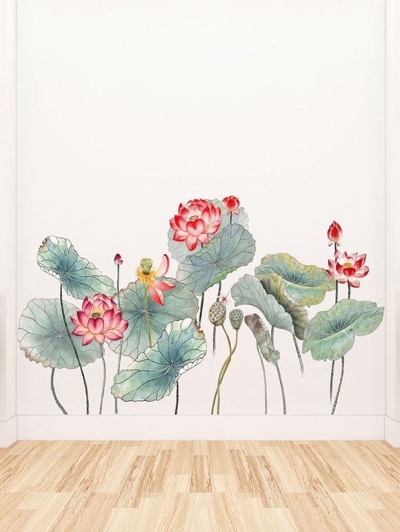 Autocollants Muraux à Imprimé Lotus - multicolor 