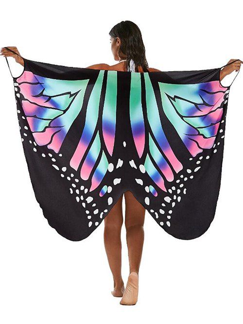 Couvre-sarongs multicolores avec cache-papillons - multicolor S