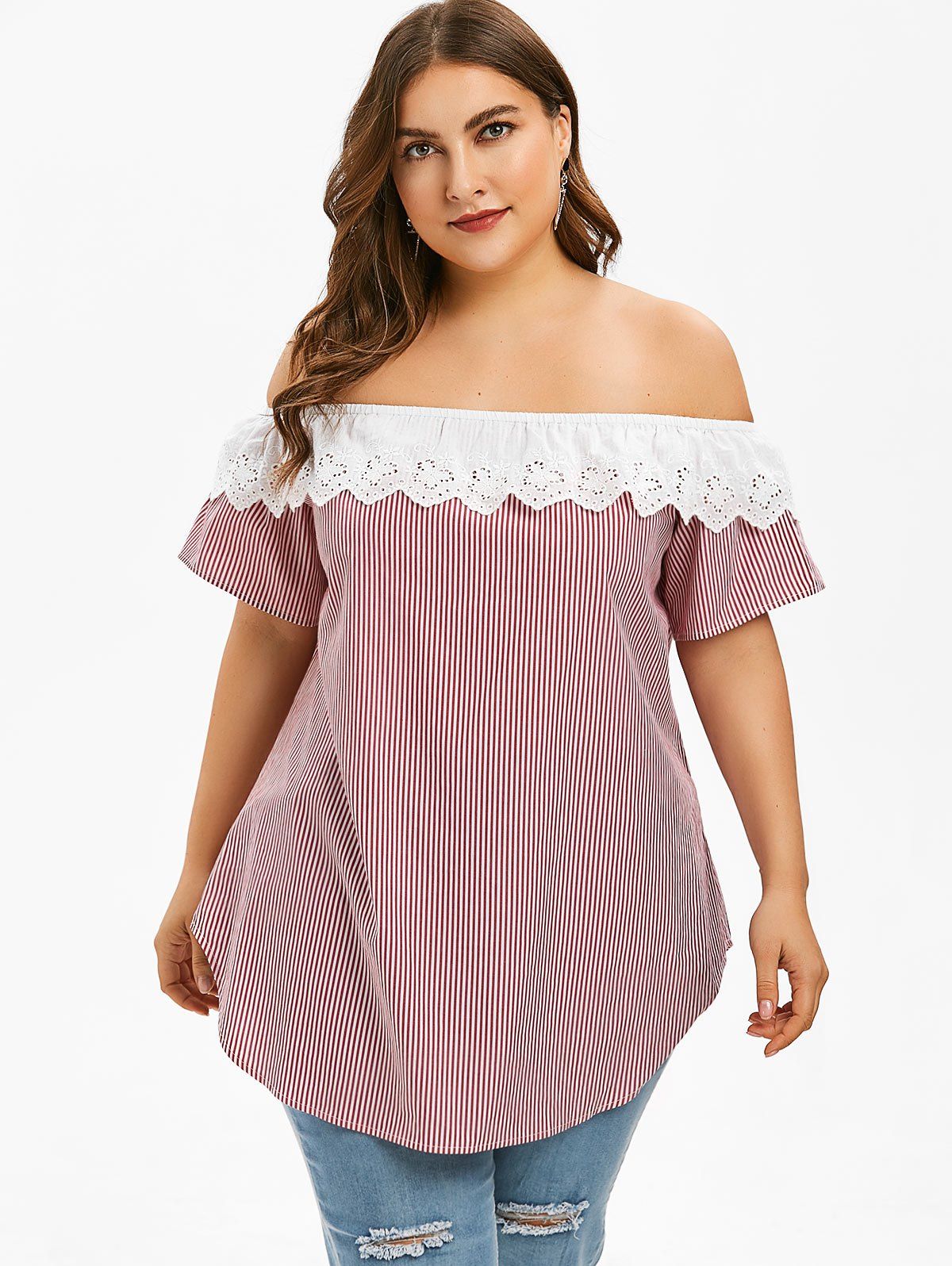ruffle shirts plus size