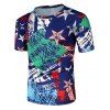 T-shirt Etoile Imprimée à Manches Courtes - multicolor A XS