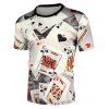 T-shirt Motif de Poker à Manches Courtes - multicolor A S