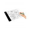Table de dessin ultra-mince Portable Dimmable A5 Copie Tableau Stepless Gradation LED Anime Conseil Peinture Conseil de dessin - Blanc 
