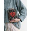 Chic Heart Pattern Crossbody Bag - BLACK 