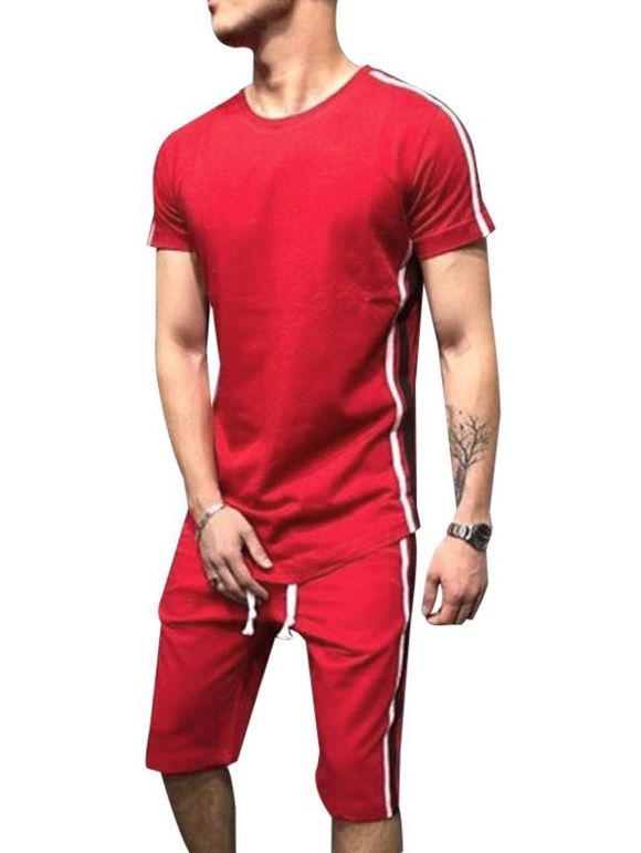 T-shirt Style Décontracté et de Short - Rouge M