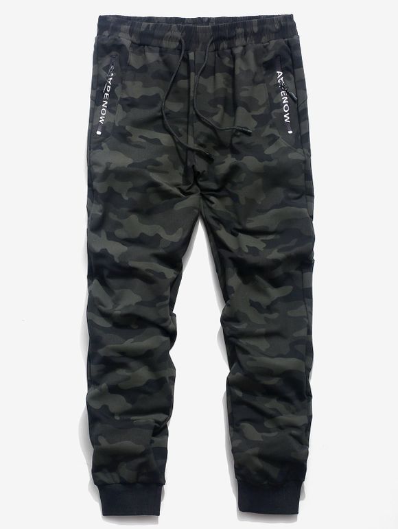 Pantalon de jogging décontracté à motif camouflage - Camouflage des Bois M
