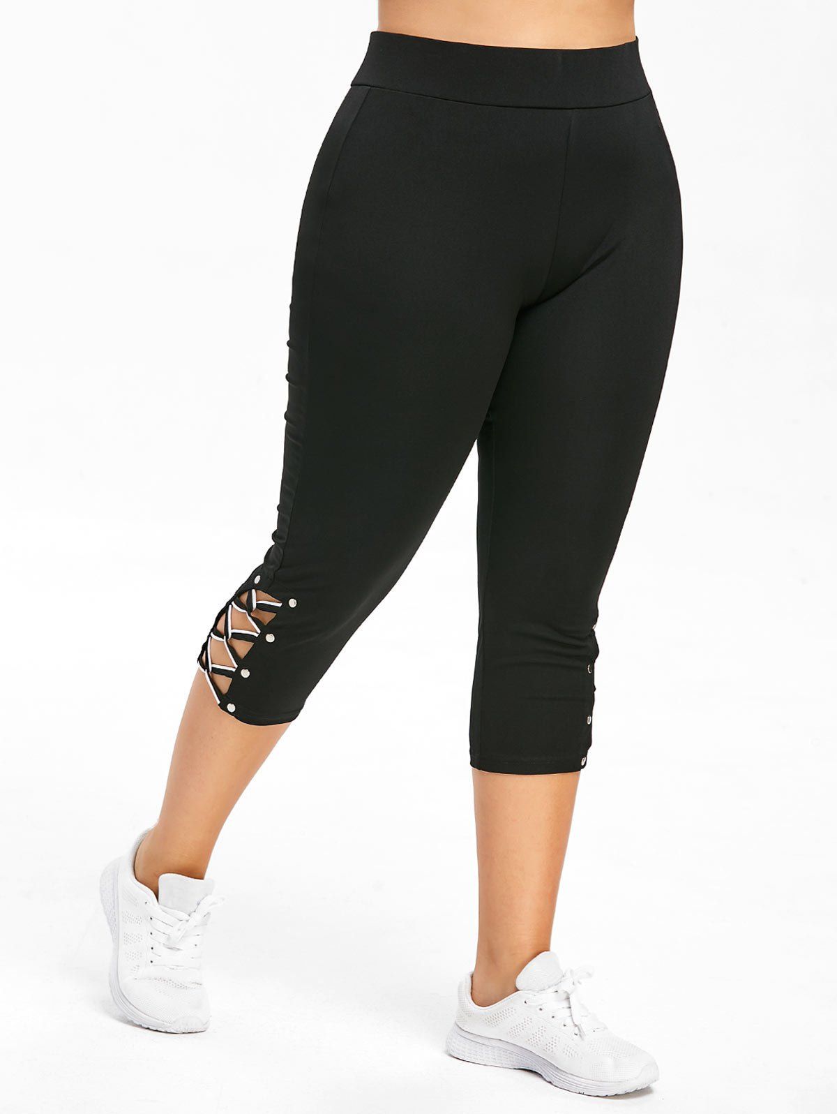  MOREFEEL Plus Size Capri Leggings for Women-Stretchy X-Large-4X Tummy  Control High Waist Spandex Workout Black Yoga Pants : Clothing, Shoes &  Jewelry