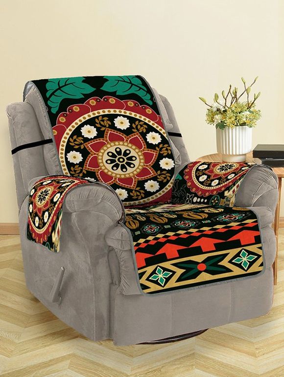 Housse de Canapé Motif de Fleur Géométrique - multicolor SINGLE SEAT