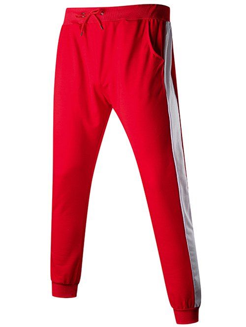 Pantalon de Jogging en Couleur Contrastée à Cordon - multicolor F 2XL