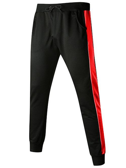 Pantalon de Jogging en Couleur Contrastée à Cordon - multicolor B 2XL