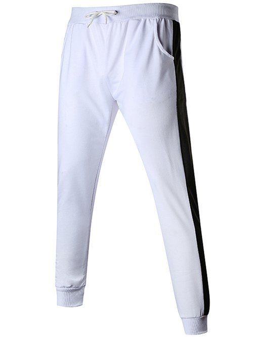 Pantalon de Jogging en Couleur Contrastée à Cordon - multicolor A L