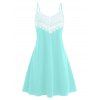 Robe Ligne A à Bretelle Panneau Applique de Grande Taille - Ardoise Légère 4X