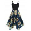 Robe Mouchoir Tournesol Imprimé de Grande Taille - multicolor A 4X