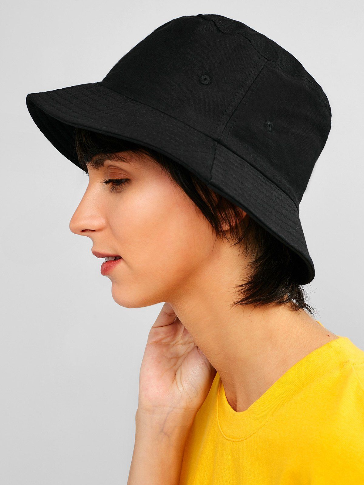 solid bucket hat