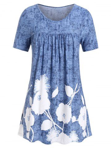 Plus Size Printed Space Dye T Shirt