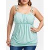Débardeur Superposé à Bretelle Fine avec Poche de Grande Taille - Turquoise Moyenne L