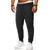 Pantalon de Jogging Zippé avec Poche - Noir XL