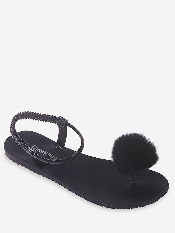 flip flops with fur on top