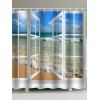 Rideau de Douche Imperméable Ciel Fenêtre et Océan Imprimés - multicolor W59 X L71 INCH