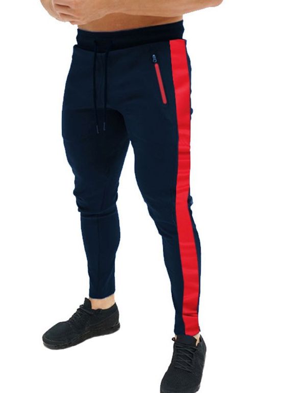 Pantalon de Jogging Décontracté Zippé - Noir M