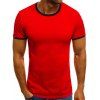 T-shirt Décontracté Design à Col Rond - Rouge XL