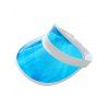 Chapeau Visière Néon Transparent en PVC - Ciel Bleu Foncé 
