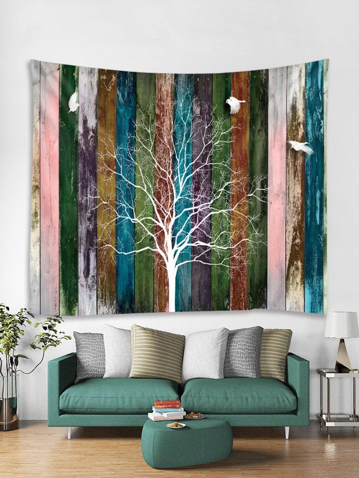 

Wood Grain Print Hanging Tapestry, Cloudy gray